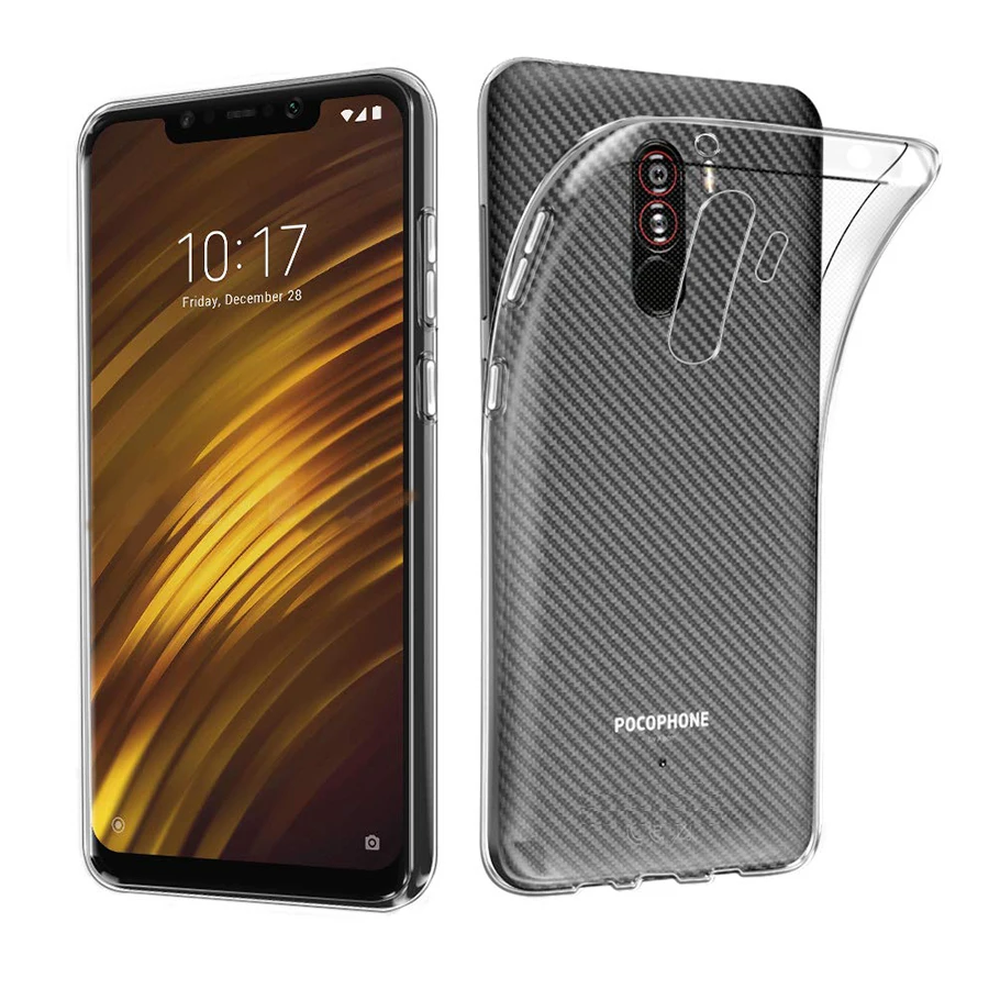 Мягкий силиконовый чехол с защитой от падения для Xiaomi Pocophone F1 противоударный