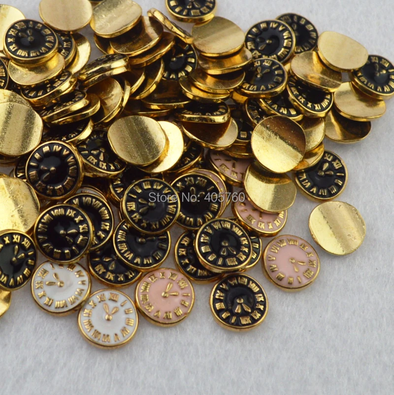 

20 Pcs 3 Colors 3D Alloy Classical Clock Rhinestone For Nail Art Decoration Styling Kit Free Shipping