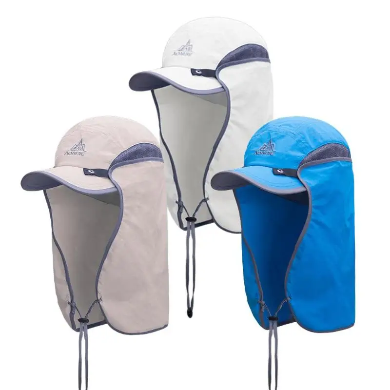 

1pc Sunscreen Fishing Hat Anti UV Protection Face Neck Flap Sun CapHeadband Sun Rain Hat Cap Fishing Hiking Accessaries