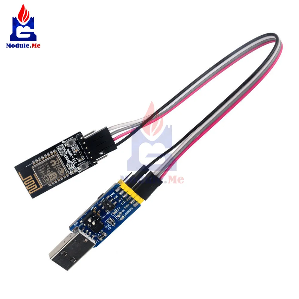 TTL к Wi Fi ESP M2 ESP8255 модуль ESP8266 CP2102 USB Последовательный RS232 6 в 1 передатчик Модуль с 4 Pin