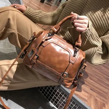 Повседневные кожаные женские сумки, Повседневная Коричневая Вместительная женская сумка через плечо, сумка с ручкой сверху для жены, мамы и леди, женская сумка