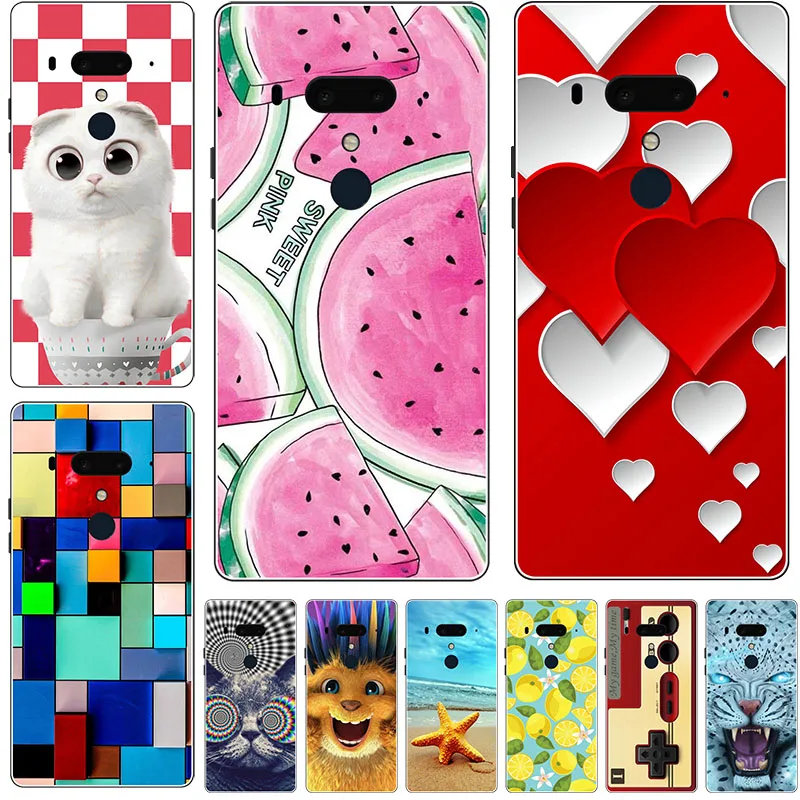 

Bumper Coque Silicone Soft Phone Case For HTC U12 Plus Case Cover Cute Cartoon Back Cover For HTC U12+ Case For HTC U 12 Plus