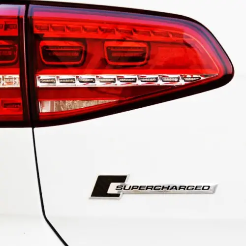 2 шт. черный суперзаряженный значок из углеродного волокна для VW MK6 mk7 Golf 7 6 Tiguan CC
