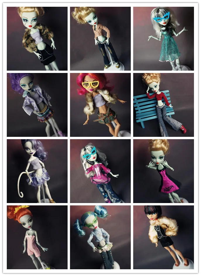 Новинка 15 шт. = одежда + обувь для кукол Monster High партия повседневный костюм