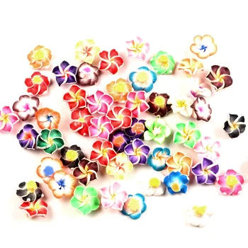 

LF 100cs Clay Mixed Flower 15mm Decoration Crafts Flatback Cabochon Embellishments For Scrapbooking Kawaii Cute Diy Accessories