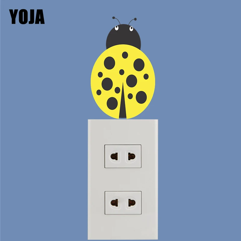 YOJA Coloured Coccinella Septempunctata Home Decor Wall Sticker Switch Decals Kids Room Bedroom 12ss0606 | Дом и сад