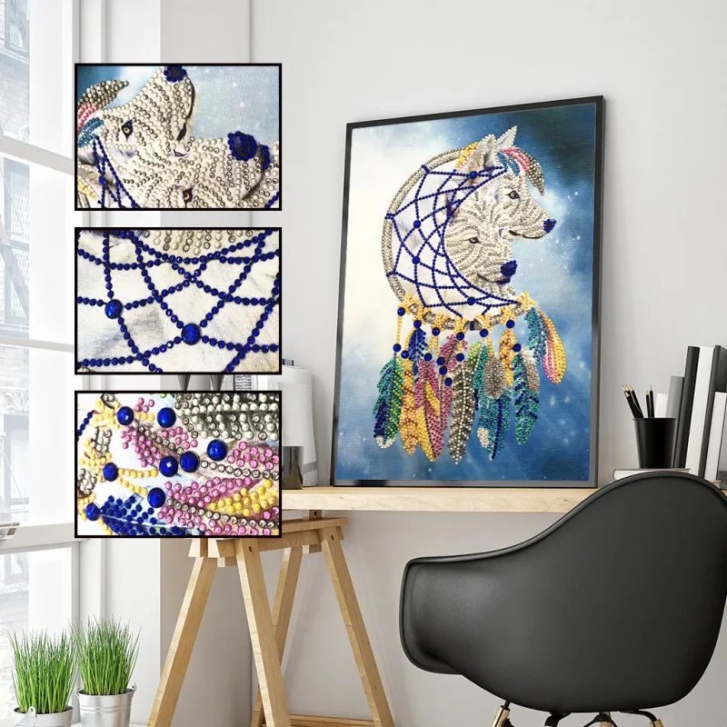 

DIY 5D Special Shape Diamond Painting By Number Kit Crystal Rhinestone Pasting Picture Art Craft Home Wall Decor