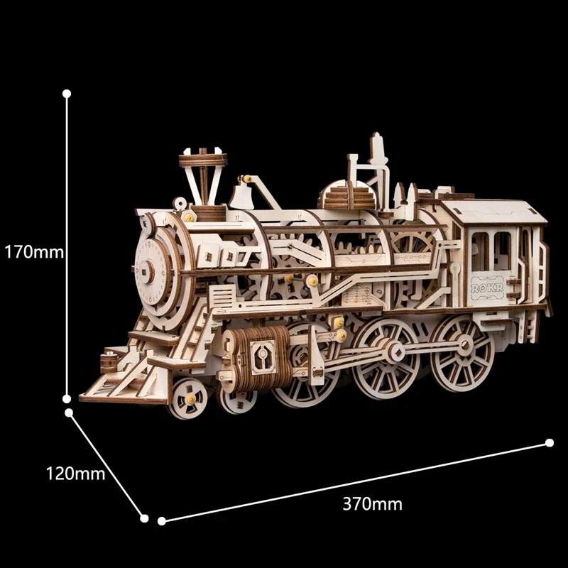 Robotime DIY Заводной привод передач локомотив 3D деревянные сборные Модели Строительные наборы игрушки хобби подарок для детей взрослых K17