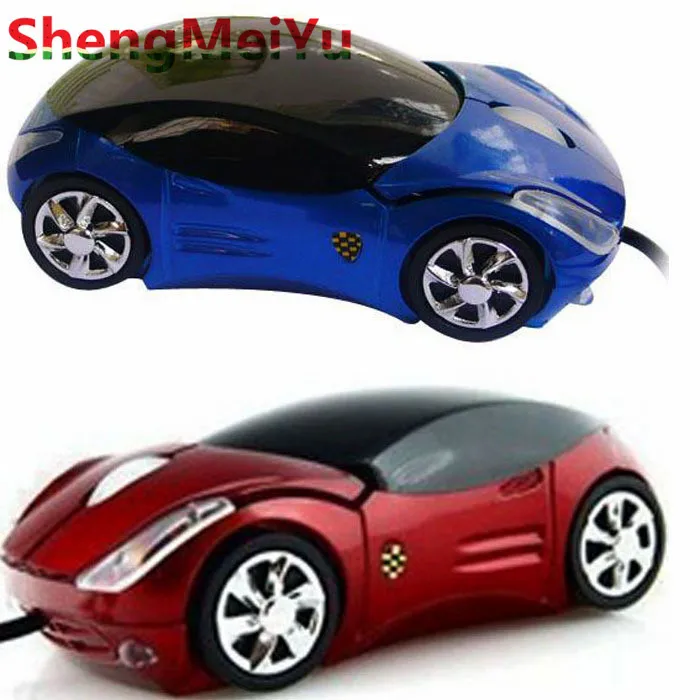 Модная проводная компьютерная USB мышь в виде автомобиля 3D форма оптическая
