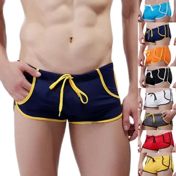 

Summer Hot Spring Spa Lace-Up Shorts Mens Sports Fitness Quick-Drying Shorts Home Leisure Bottoms Slacks Short Musculation Homme