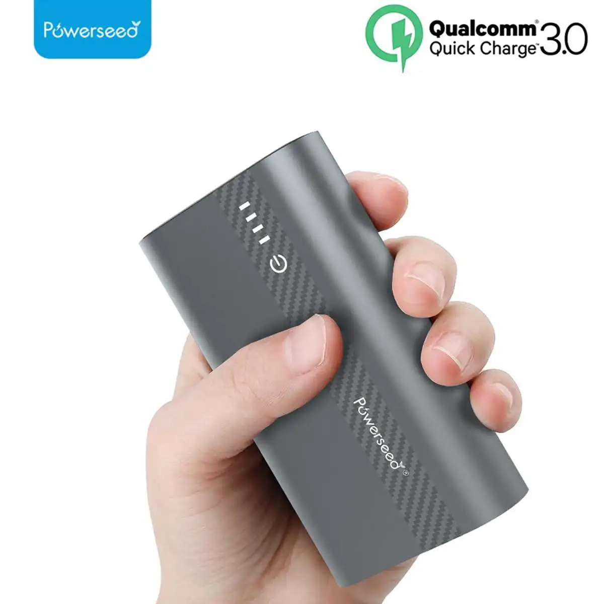 

Powerseed 10000mAh QC3.0 Power Bank Quick Charge 3.0 Dual USB Powerbank Portable Battery Charger For Xiaomi for Huawei