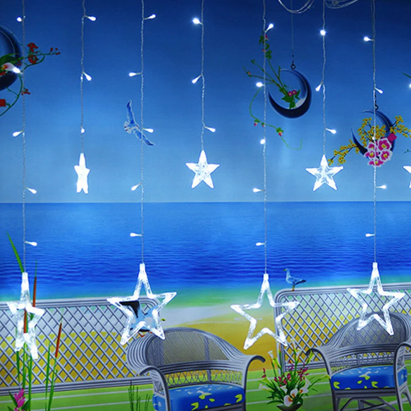 Xsky estrella de hadas Luces de cadena cortina Girnaldas Luces Navidad Led de iluminación de vacaciones de Navidad jardín al aire libre decorativa lámpara de Navidad Xsky estrella de hadas Luces de cadena cortina Girnaldas Luces Navidad Led de iluminación de vacaciones de Navidad jardín al aire libre decorativa lámpara de Navidad