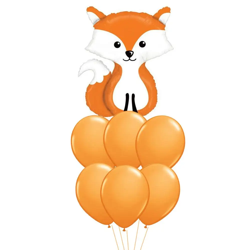 Вечерние декоративные воздушные шарики в виде животных енота, лисы, баллон гелия, украшения для вечеринки в честь Дня Рождения