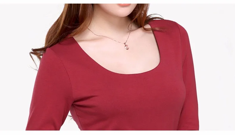 5 Colors Korean Sexy Tops Women 2016 New Spring Autumn Fashion Slim Tshirt Casual Long Sleeve T-Shirt Women Solid T Shirt A565 h