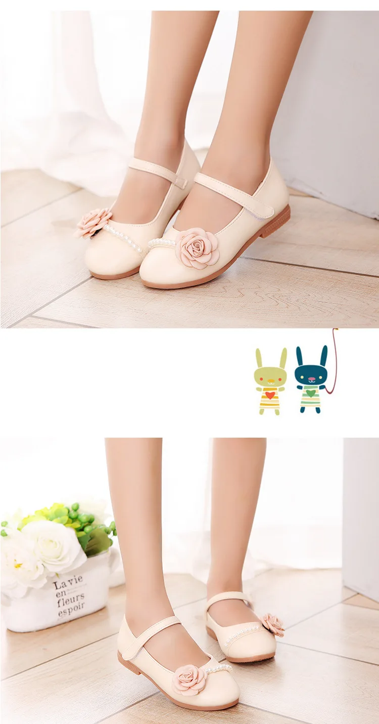 Обувь принцессы для девочек; коллекция года; Осенняя детская обувь; свадебные туфли с мягкой подошвой; модные розовые туфли с жемчугом для девочек