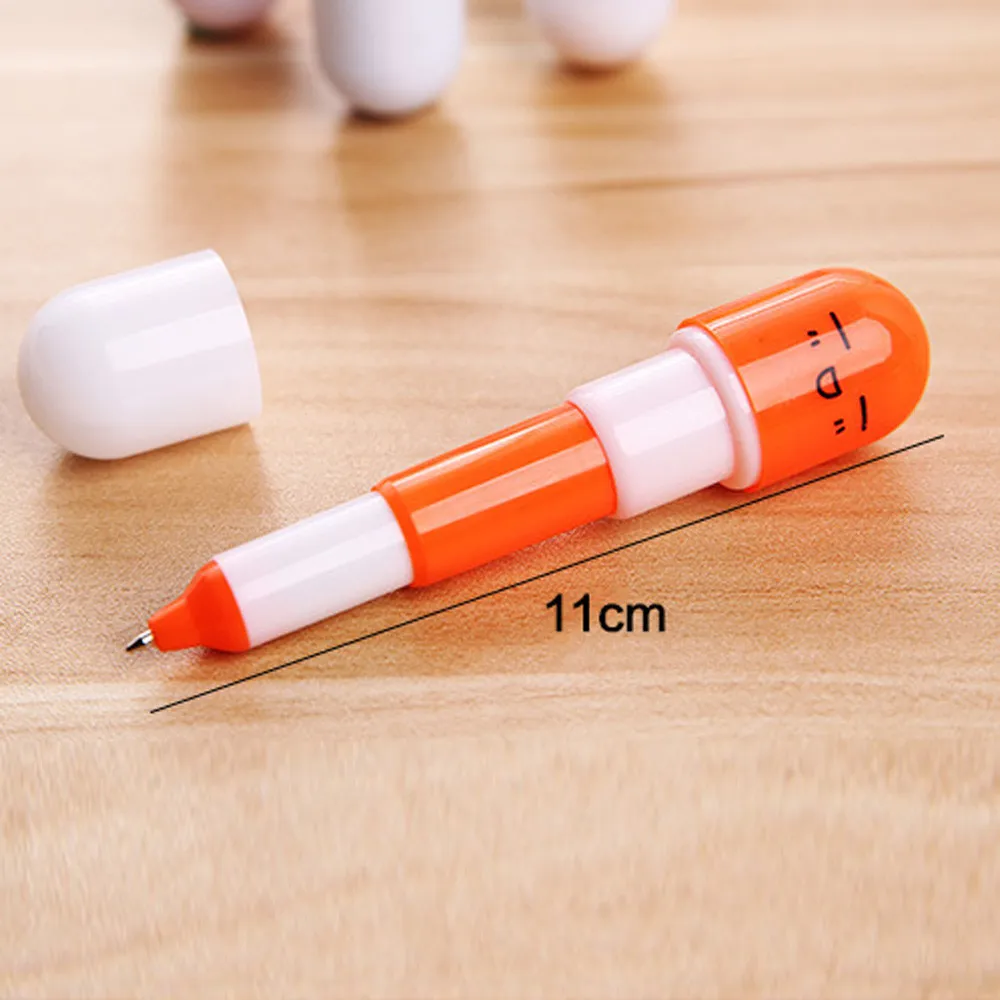 

Lovely Creative Pill Ballpoint Pen Office And School Supplies Cute School Supplies Stationery Ball Pen Set Office Accessories