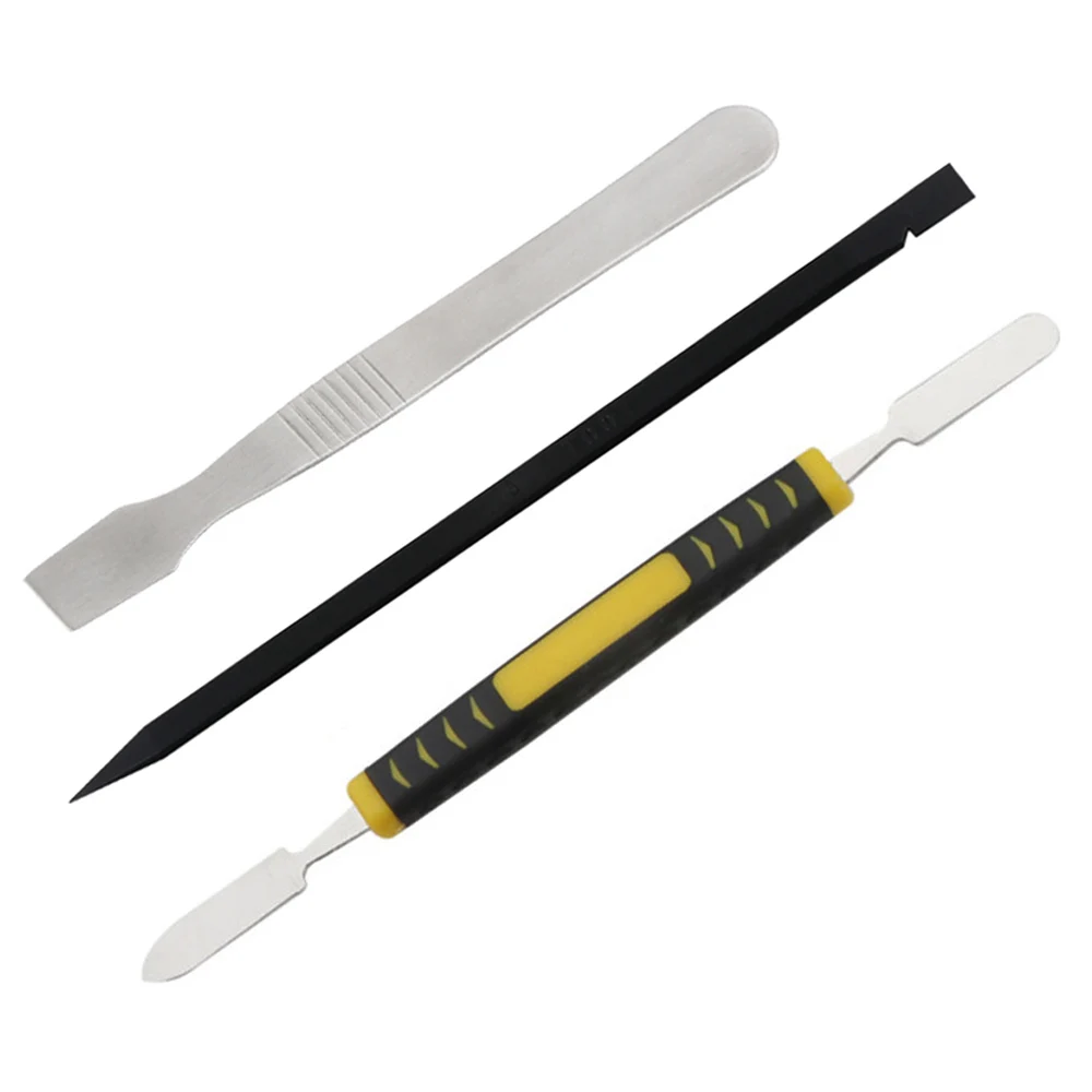3-Piece Metal Pry Bar & Spudger Set – Phone Tablet Repair Tool Kit For IPad, GPS, PDA