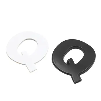 

uxcell Black Metal Q Letter Shaped Alphabet Sticker Emblem Badge Decals for Car