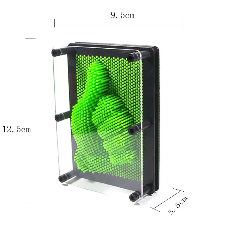 green S 3D 5 цветов S/M Размеры Волшебная игла отпечаток руки клон скульптура ручной работы креативная художественная игрушка настольная офисная игрушка - Цвет: green S