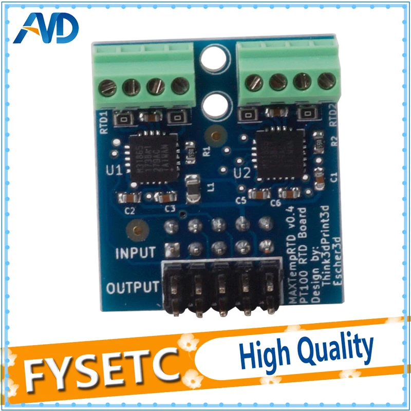 Skup Sklonowanych PT100 córka pokładzie, dzięki czemu dwa PT100 czujniki temperatury, aby być przymocowane do DuetWifi i Duet Ethernet,