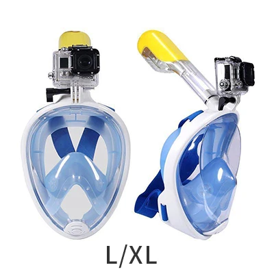 Подводный набор маска, трубка Одежда заплыва Training Подводное mergulho полный Уход за кожей лица МОРСКИЕ Маска для GoPro Камера - Цвет: Blue L XL