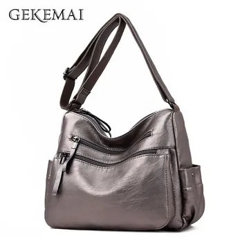 

Luxury Handbags Female Crossbody Bags for Women Feminina Bolsa Leather Shoulder Messenger Bags Designer Double Zipper Women Bags