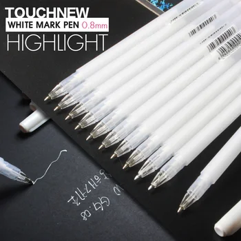 

3Pcs/Set TOUCHNEW 0.8mm White Highlighter Art Markers Gel Pen Sketch Fine Liner Pen Scribble Pen Paint Design Art supplies