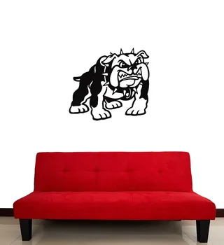 

Wall Stickers Vinyl Decal Wicked Dog Animal Wth a Collar Bulldog
