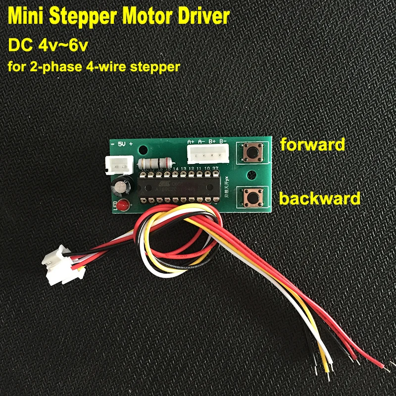 

DC 5V 2-phase 4-wire Micro Stepper Motor Driver Mini Stepping Motor CW CCW Controller Module Board Forward Backward