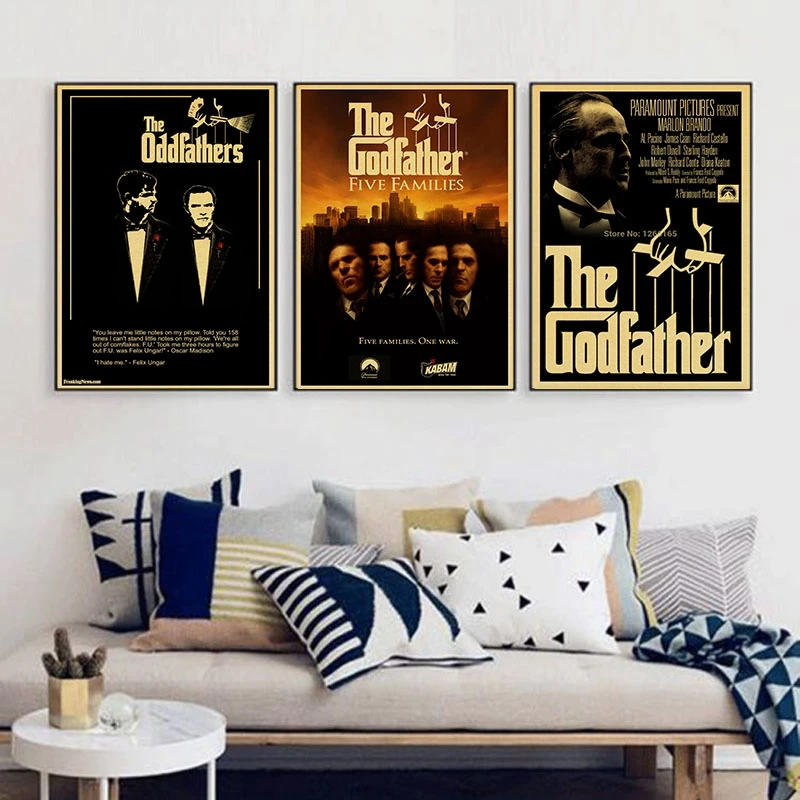 

The godfather god father vintage Poster classic old movie posters retro kraft paper Jason Statham picture core