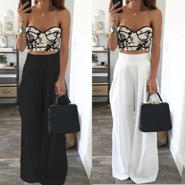 Summer Casual Women's Harem Painted Palazzo flare Pants