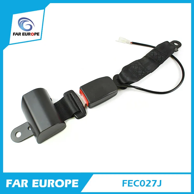 Safety Belt Polyester bing Buckle Two Point Retractor Black Color