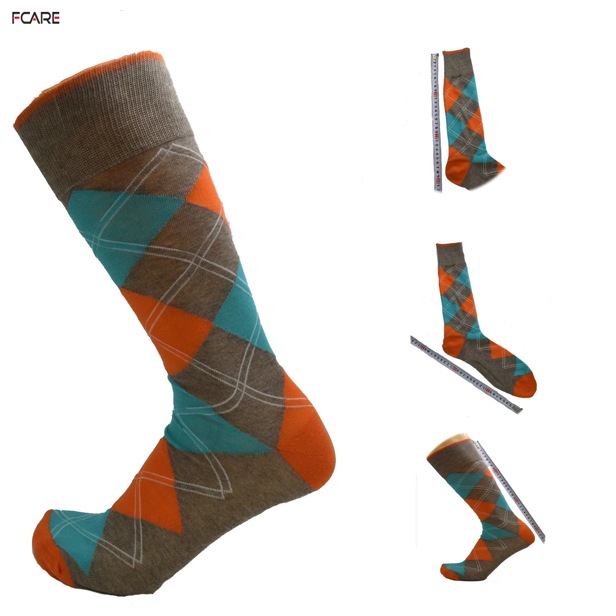 Fcare 1pair calcetines Men's crew plus size big Spring autumn winter long leg business socks | Мужская одежда