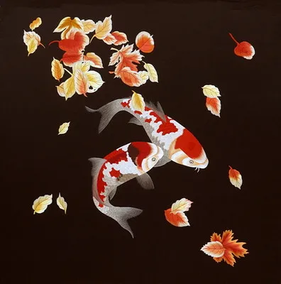 DIY шелк тутового шелкопряда Сучжоу наборы для вышивки напечатанные картины, комплекты для рукоделия птицы, рыбы и цветы