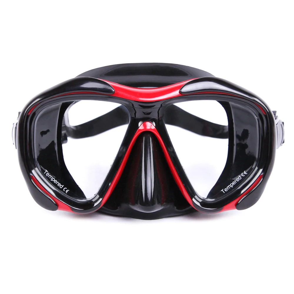 MK2600 Анти-туман Подводное плавание маска два окна Плавание маска очки Плавание ming Маска Закаленное Стекло объектив гибкая силиконовые Рамка