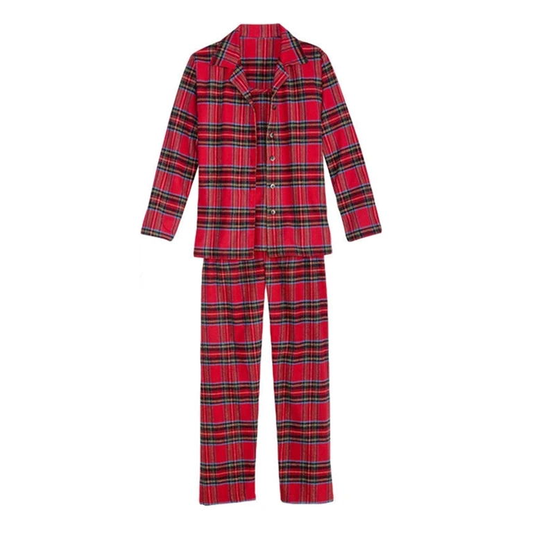 Kid 6T Pudcoco/Новинка; Лидер продаж; комплект одинаковых рождественских повседневных пижам для всей семьи; красная одежда для сна для женщин и детей; одежда для сна; рубашки в клетку+ длинные штаны - Цвет: Kid 6T