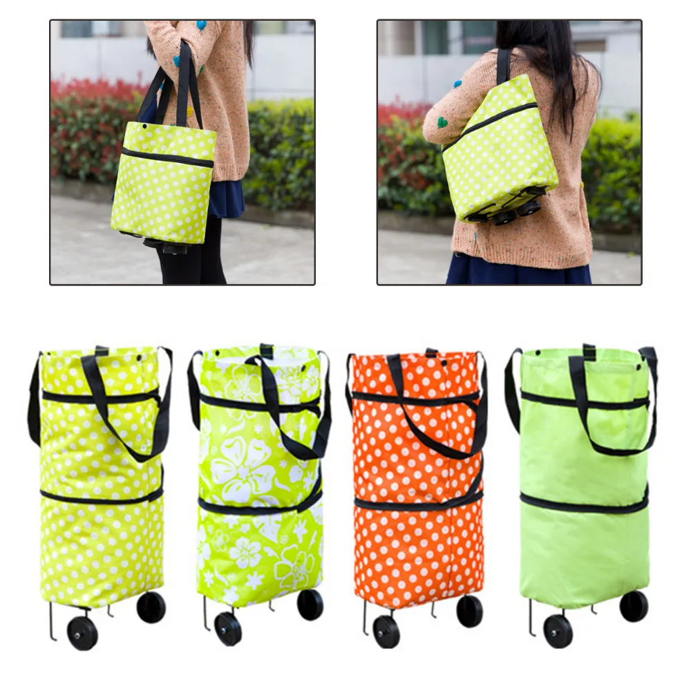 2017 Oxford Foldable Bag New Reusable Shopping Bag Trolley Bags On
