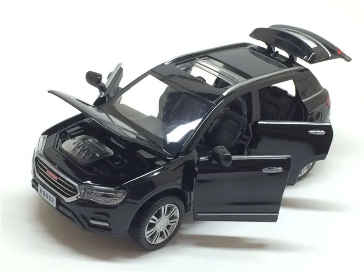 Высокая имитация 1:32 Масштаб Honor H6 SUV Сплав Вытяните назад модель автомобиля игрушка с открытыми дверями звуковой светильник для детей игрушка в подарок