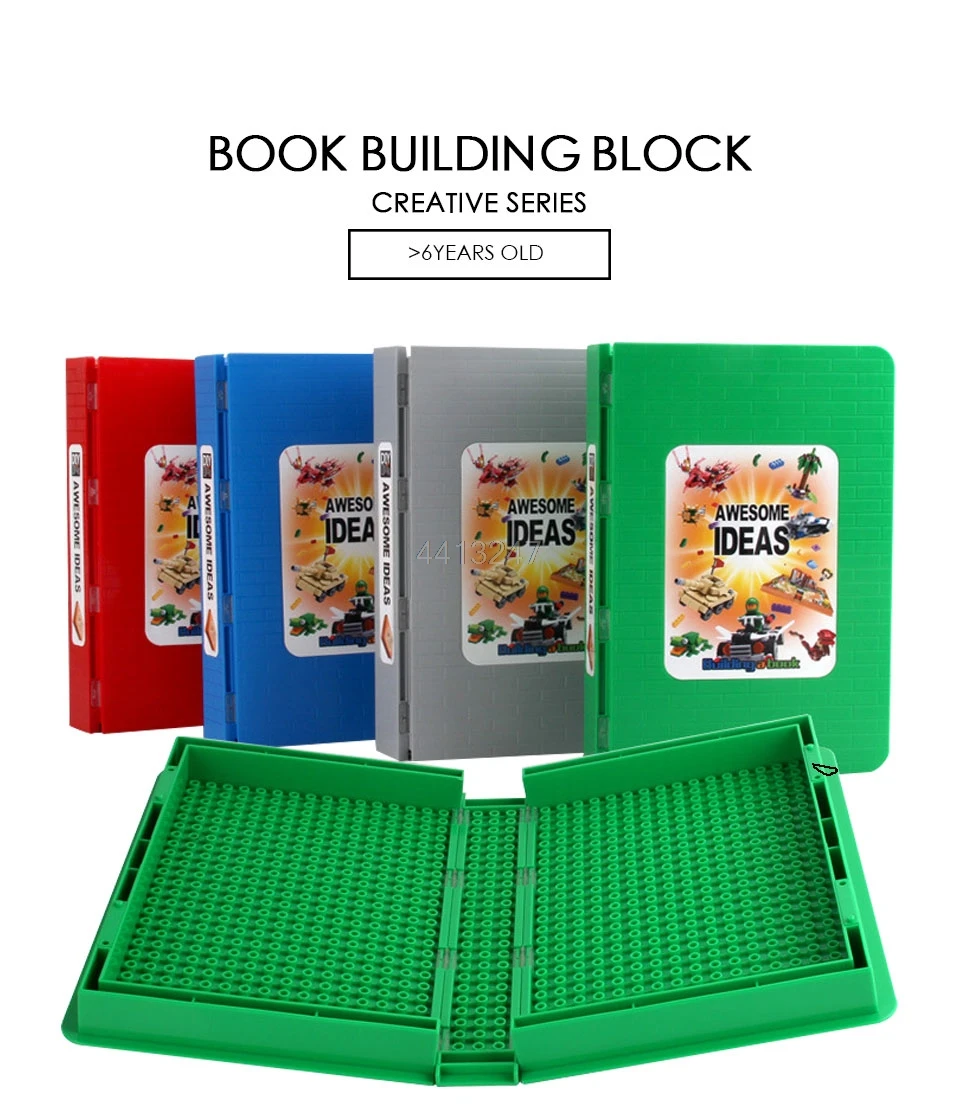 Movable Book Plate Base Pop-Up Book Toybook Plate Plaque Compatible Playbook Building Blocks Bricks Kids Toys For Children Gifts