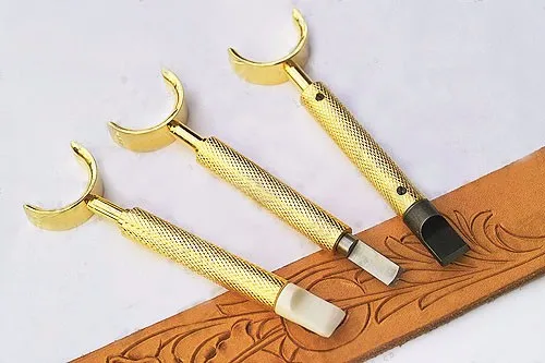 PGFsheridan стиль 9,6 мм латунный лист резные вращающиеся ножи инструменты для резьбы по коже инструменты для рукоделия
