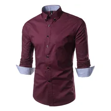 Новая коллекция модных осенних свитеров Для мужчин одежда Slim Fit Для мужчин рубашка с длинными рукавами Для мужчин клетчатая хлопковая Повседневное Для мужчин рубашка социальных размера плюс