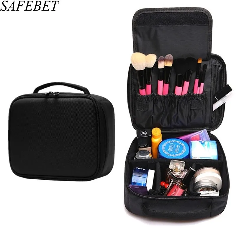 

SAFEBET Brand Large Waterproof Makeup bag Nylon Travel Cosmetic Bag Organizer Case Necessaries Make Cosmetic Bag Cosmetic case
