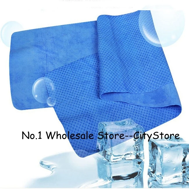 

Free Shipping 200pcs/lot Cold Towel Exercise Sweat Summer Ice Towel 80*16cm and 80*34cm Sports PVA Hypothermia Cooling Towel