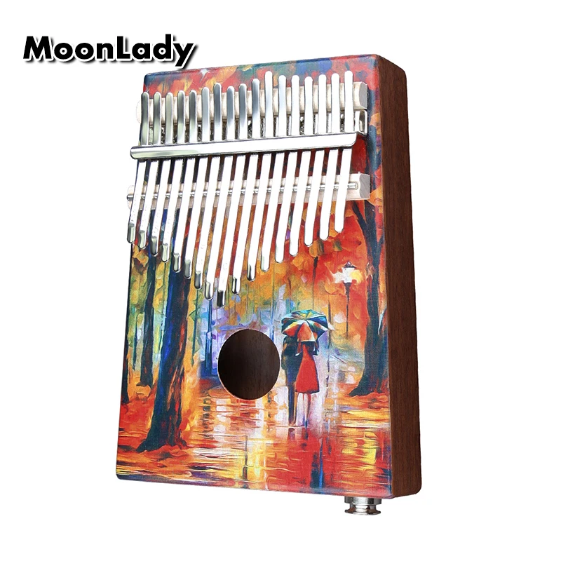 

17 Keys Kalimba Thumb Piano High-Quality Wood Mahogany Body Thumb Piano Musical Instrument Kalimba Accessories With Audio input