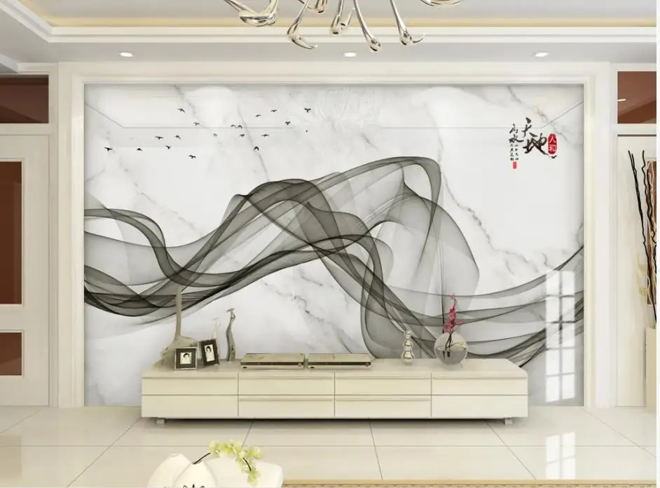 Modern minimalistic abstract lines jazz white marble mural wall mural 3d wallpaper 3d wall papers for tv backdrop Modern minimalistic abstract lines jazz white marble mural wall mural 3d wallpaper 3d wall papers for tv backdrop
