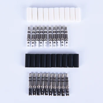 

10pcs/lot 3.5mm Stereo Headset Plug With Tail 3 Pole 3.5mm Audio Plug Jack Adaptor Connector For Iphone White Black