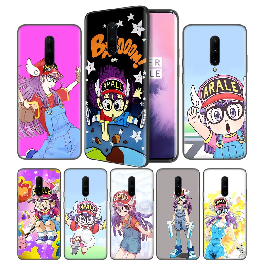 Dr Slump Arale Soft Black Silicone Case Cover for font b OnePlus b font 6 6T