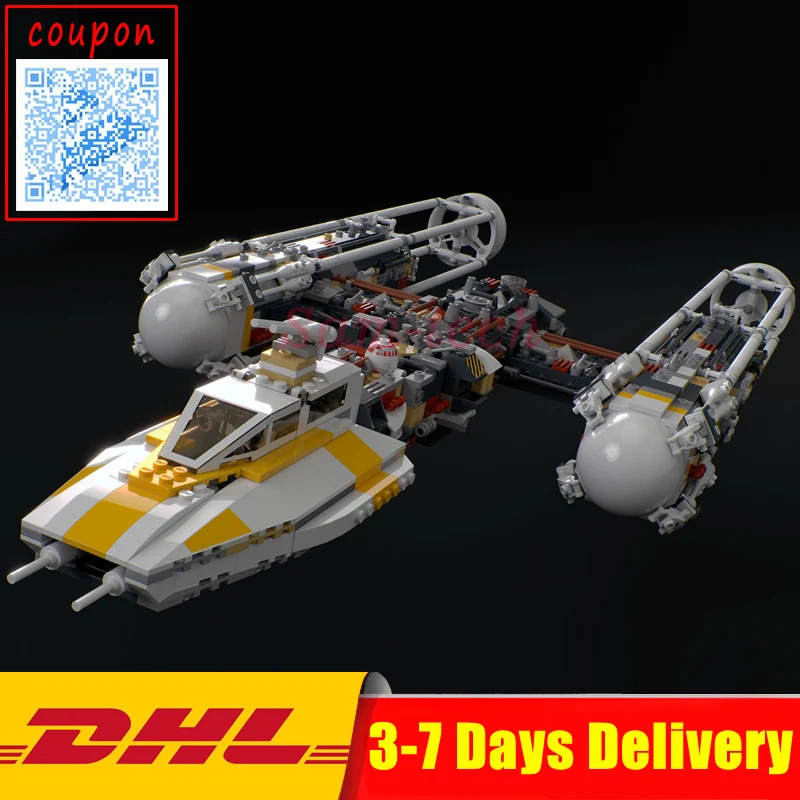 

Lepin 05040 Star Series Wars Y Star wing Attack fighter Building Assembled Block Brick Toys Compatible Legoings10134 Gifts