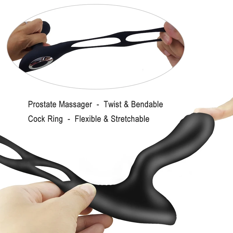 2018 New Remote Control Prostate Massage for Men Gay Anal Butt Plugs, USB Prostate Massage Vibrator for Male Sex Toys for Men