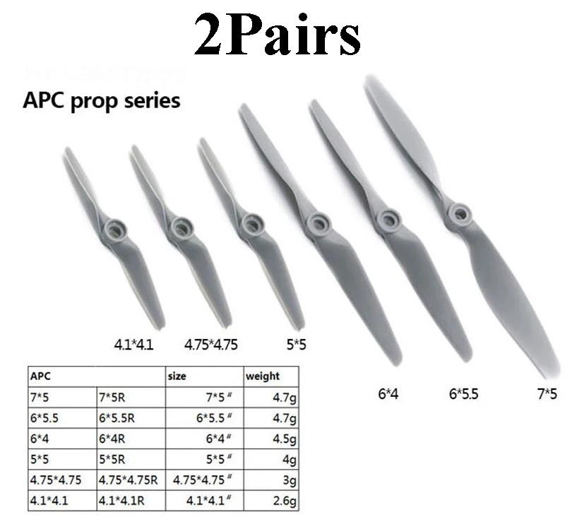 

4.1x4.1/4.75x4.75/5x5/6x4/6x5.5/7x5/8x6/8x4/8x8 Electric Propeller 4 5 6 7 8 inch High Efficient Props f FPV RC Aircraft VS APC